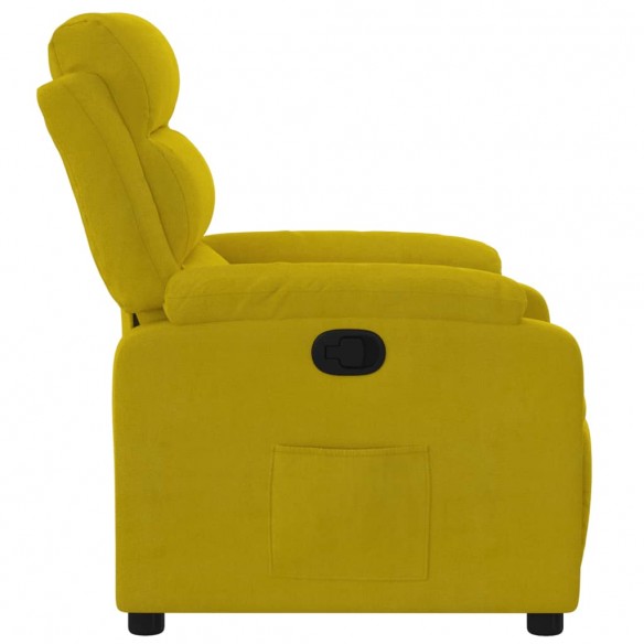 Fauteuil inclinable jaune velours