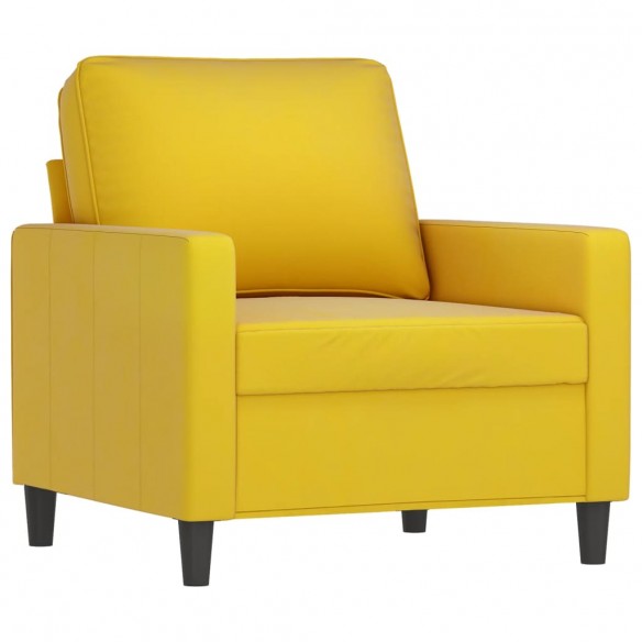 Fauteuil Jaune 60 cm Velours