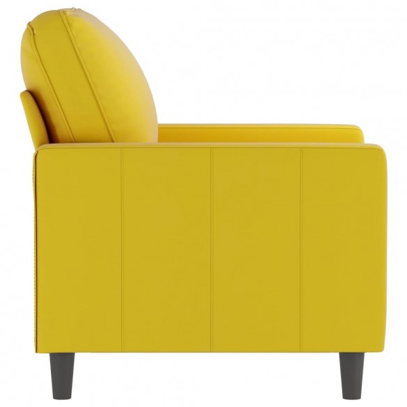 Fauteuil Jaune 60 cm Velours