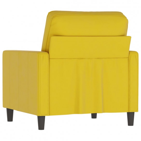 Fauteuil Jaune 60 cm Velours