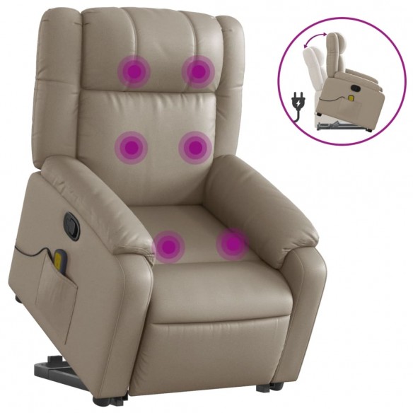 Fauteuil inclinable de massage Cappuccino Similicuir