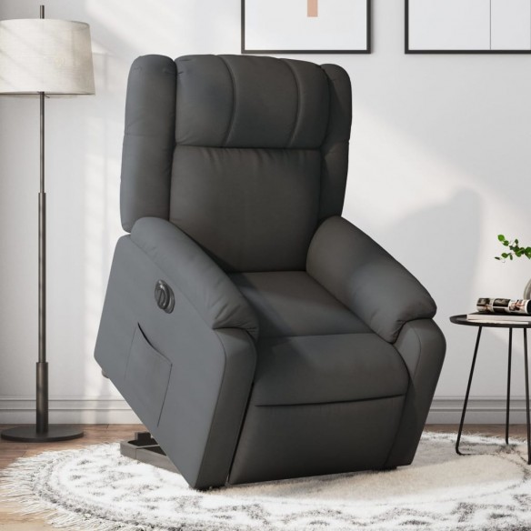 Fauteuil inclinable électrique gris foncé tissu