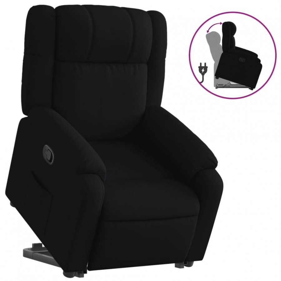Fauteuil inclinable noir tissu Fauteuil inclinable noir tissu