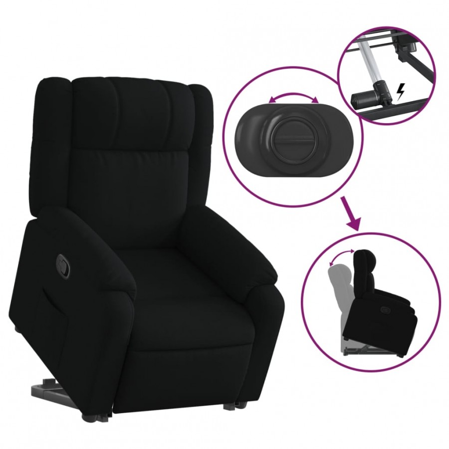 Fauteuil inclinable noir tissu Fauteuil inclinable noir tissu