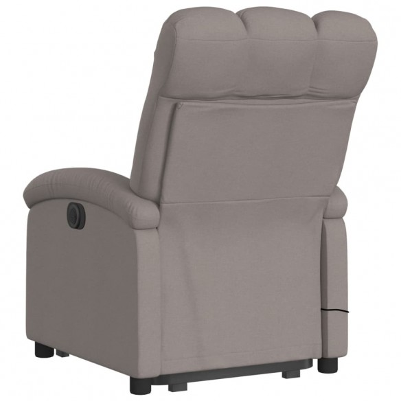 Fauteuil inclinable de massage Taupe Tissu