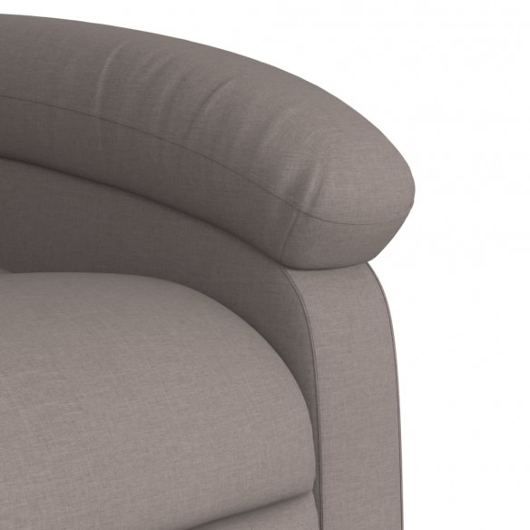 Fauteuil inclinable de massage électrique Taupe Tissu