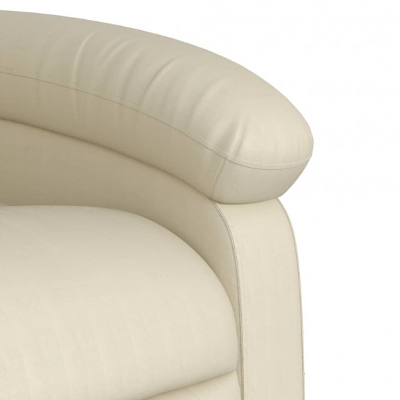 Fauteuil inclinable de massage Crème Similicuir