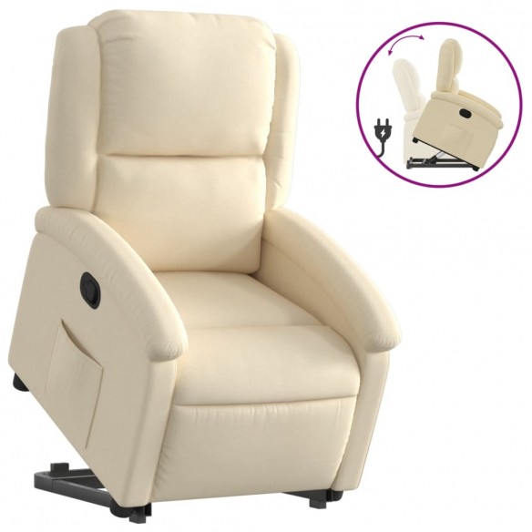 Fauteuil inclinable Crème Tissu