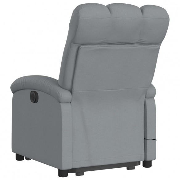 Fauteuil de massage inclinable Gris clair Tissu