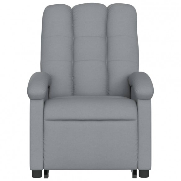 Fauteuil de massage inclinable Gris clair Tissu