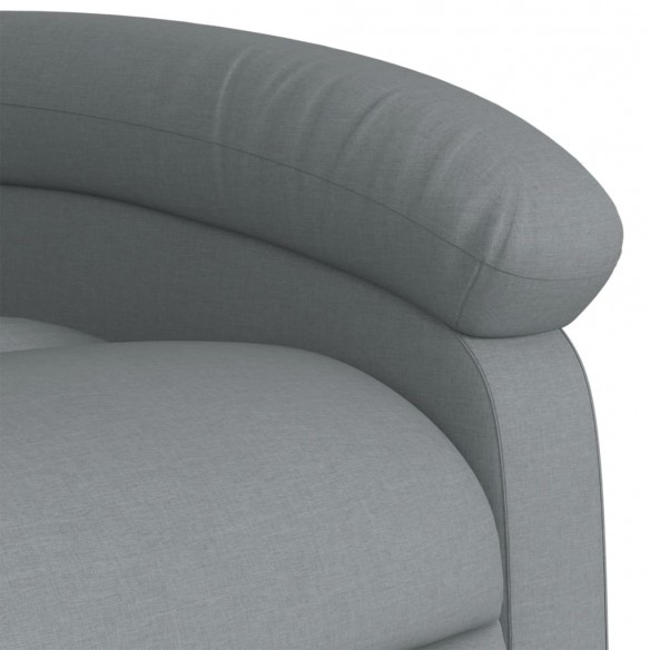 Fauteuil de massage inclinable Gris clair Tissu