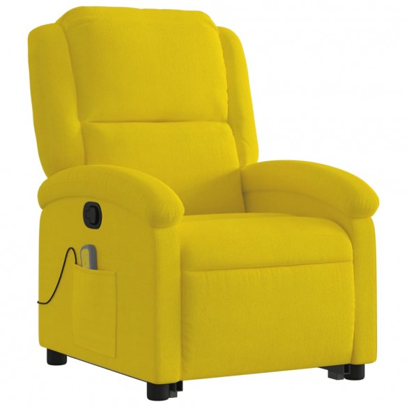 Fauteuil de massage inclinable Jaune Velours