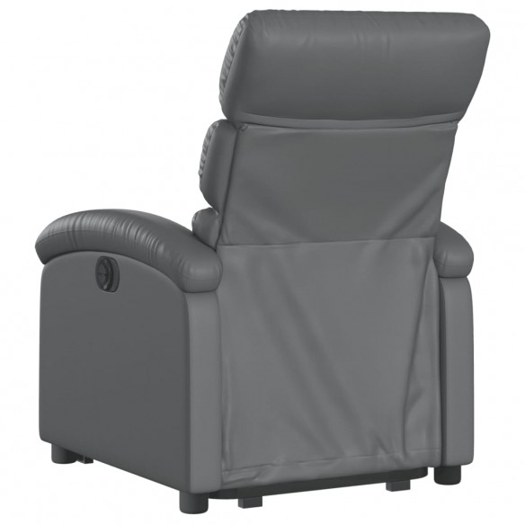 Fauteuil inclinable électrique gris similicuir