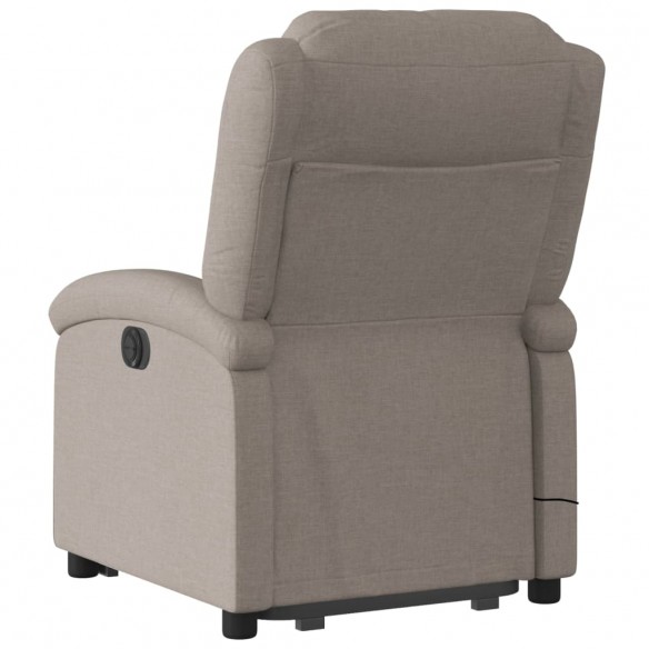 Fauteuil inclinable de massage Taupe Tissu