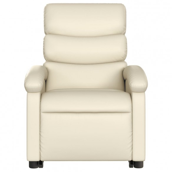 Fauteuil inclinable Crème Similicuir