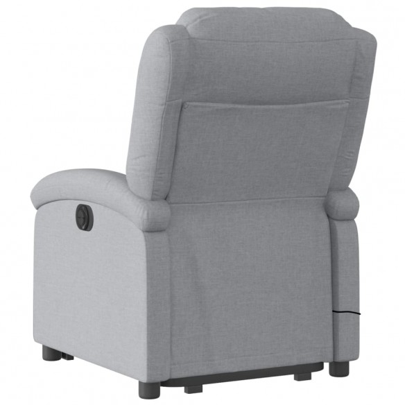 Fauteuil inclinable de massage électrique Gris clair Tissu