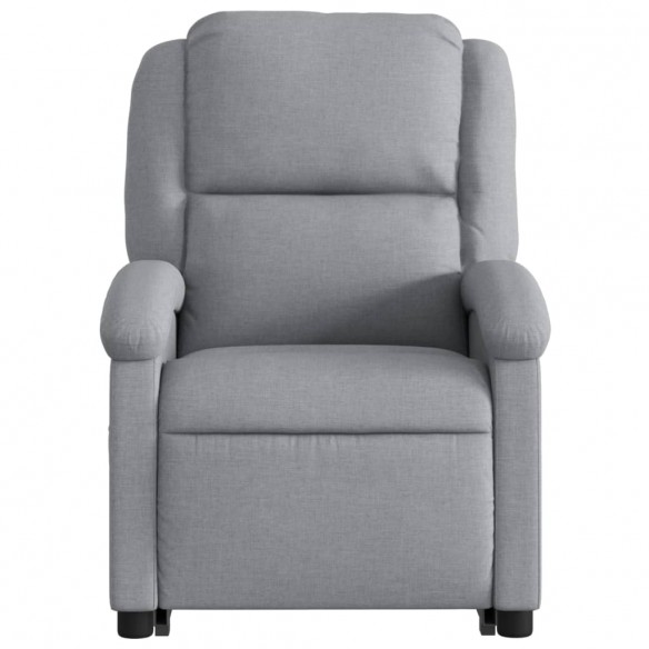 Fauteuil inclinable de massage électrique Gris clair Tissu