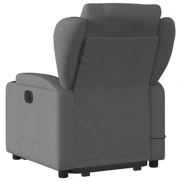 Fauteuil inclinable de massage électrique Gris foncé Tissu