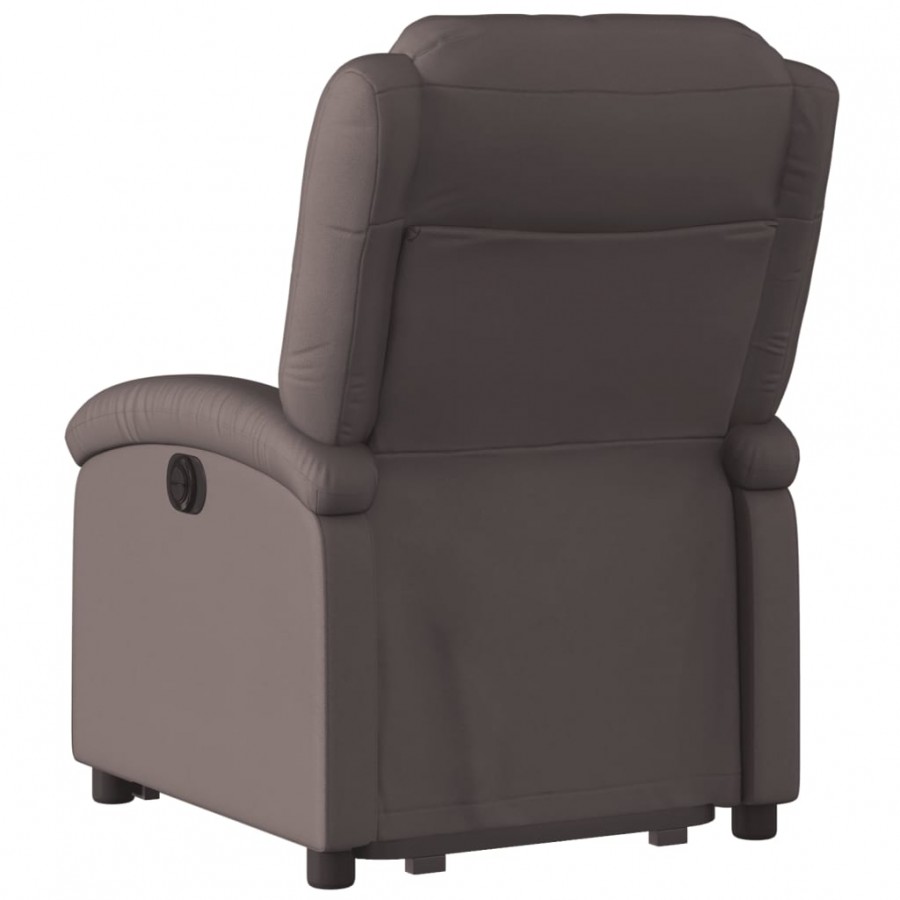 Fauteuil inclinable marron foncé cuir véritable Fauteuil inclinable marron foncé cuir véritable