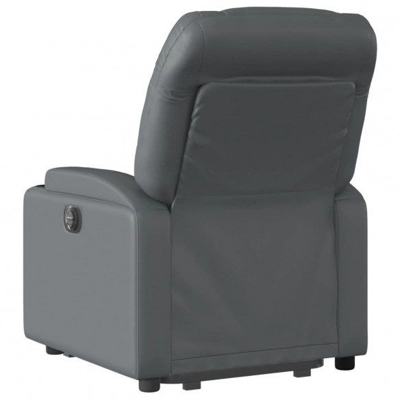 Fauteuil inclinable de massage électrique gris similicuir