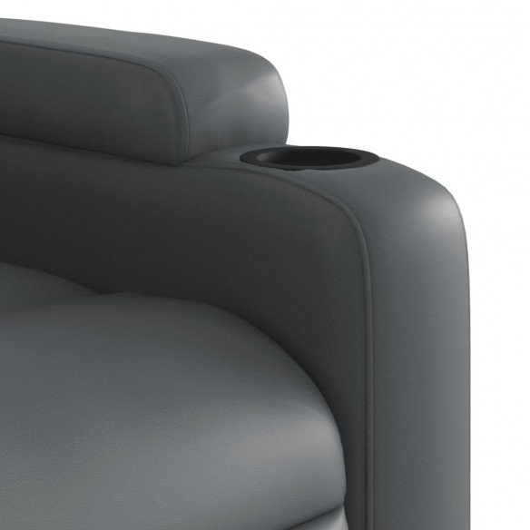 Fauteuil inclinable de massage électrique gris similicuir