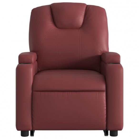 Fauteuil inclinable de massage électrique rouge bordeaux