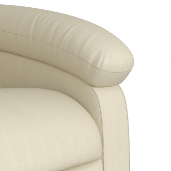 Fauteuil inclinable de massage électrique crème similicuir