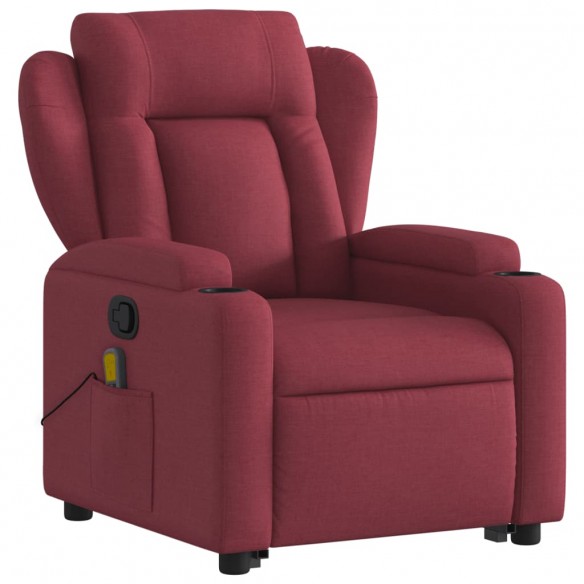 Fauteuil inclinable de massage Rouge bordeaux Tissu