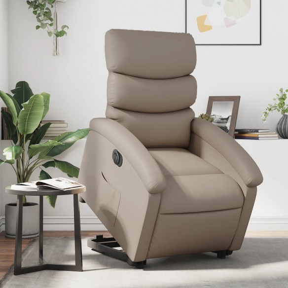 Fauteuil inclinable électrique cappuccino similicuir