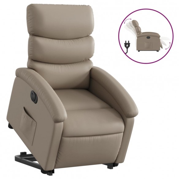 Fauteuil inclinable électrique cappuccino similicuir