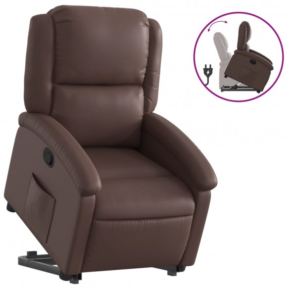 Fauteuil inclinable marron similicuir