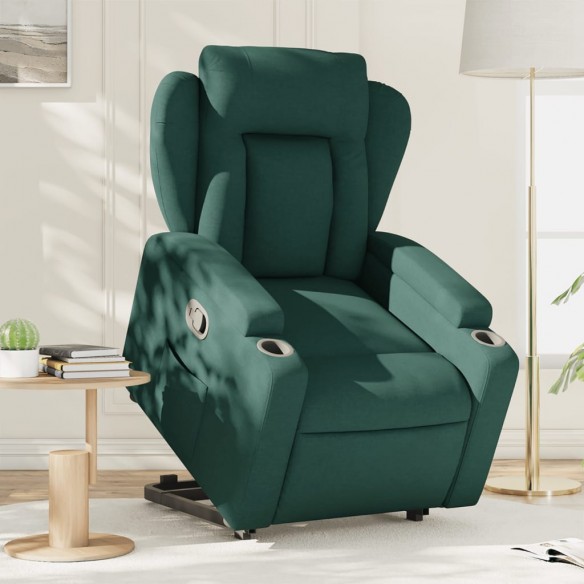 Fauteuil inclinable vert foncé tissu