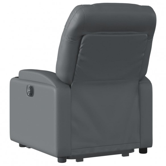 Fauteuil inclinable électrique gris similicuir