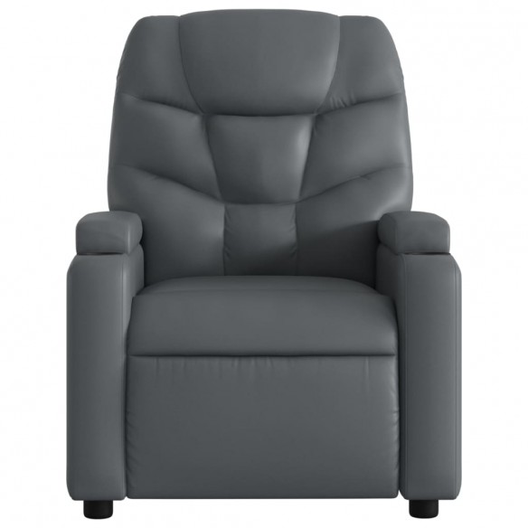 Fauteuil inclinable électrique gris similicuir