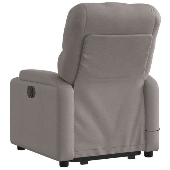 Fauteuil inclinable de massage Taupe Tissu