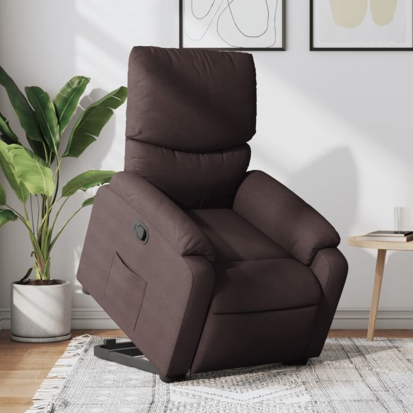 Fauteuil inclinable marron foncé tissu