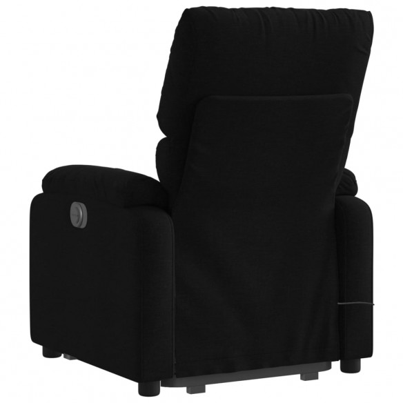 Fauteuil inclinable de massage électrique Noir Tissu