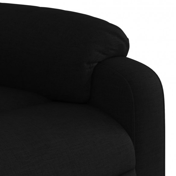 Fauteuil inclinable de massage électrique Noir Tissu