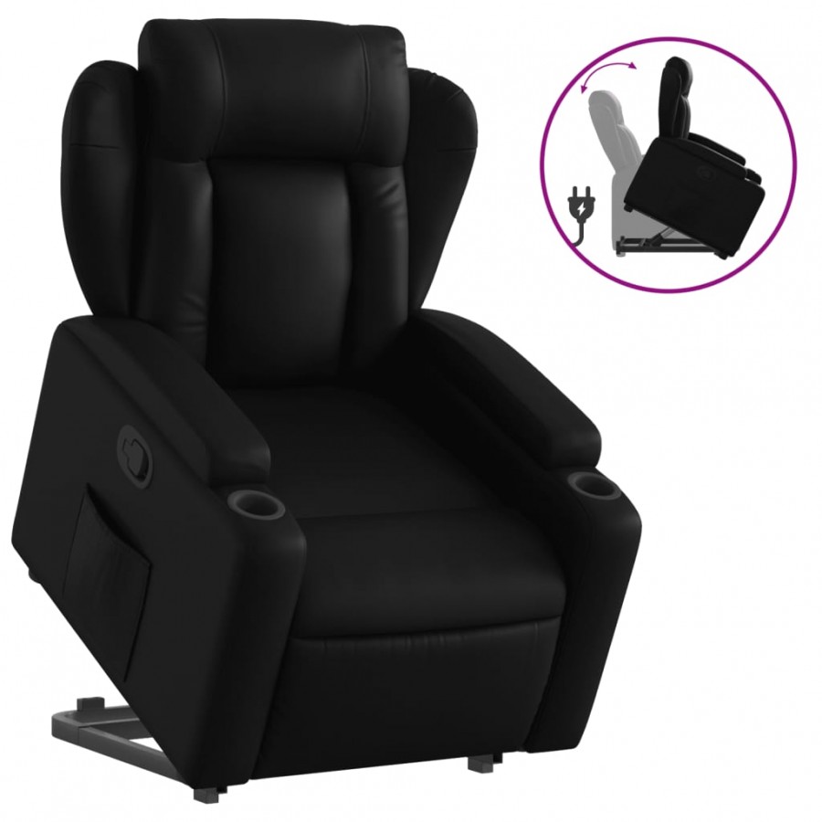 Fauteuil inclinable Noir Similicuir Fauteuil inclinable Noir Similicuir