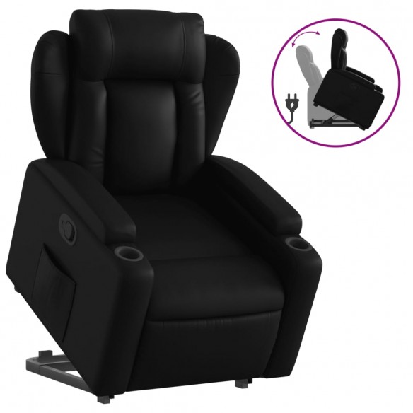 Fauteuil inclinable Noir Similicuir