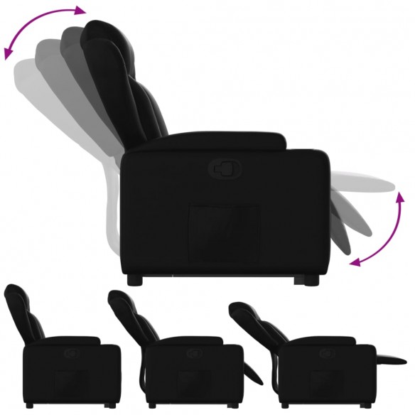 Fauteuil inclinable Noir Similicuir