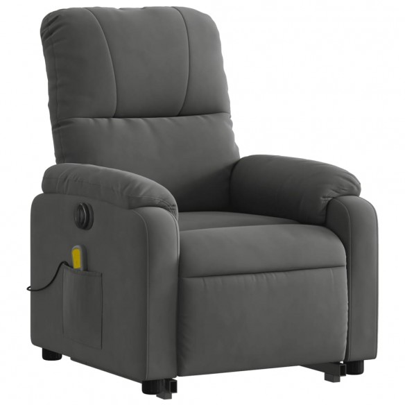 Fauteuil inclinable de massage électrique gris foncé