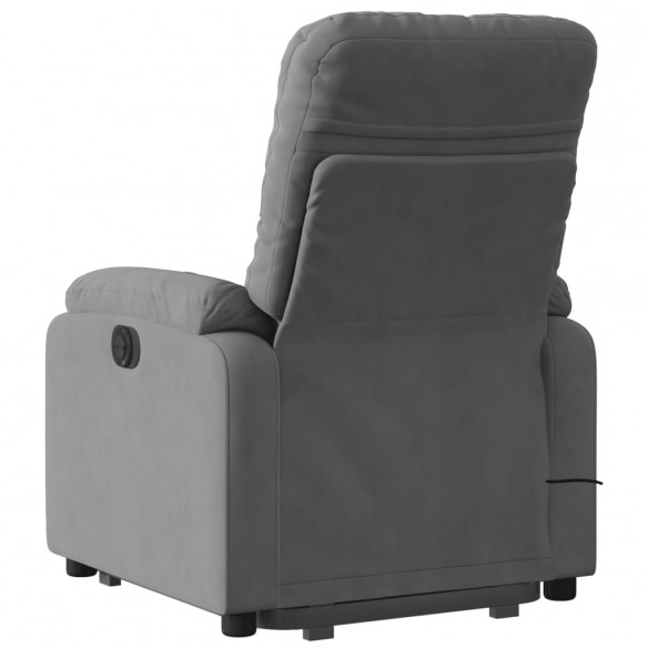 Fauteuil inclinable de massage électrique gris foncé