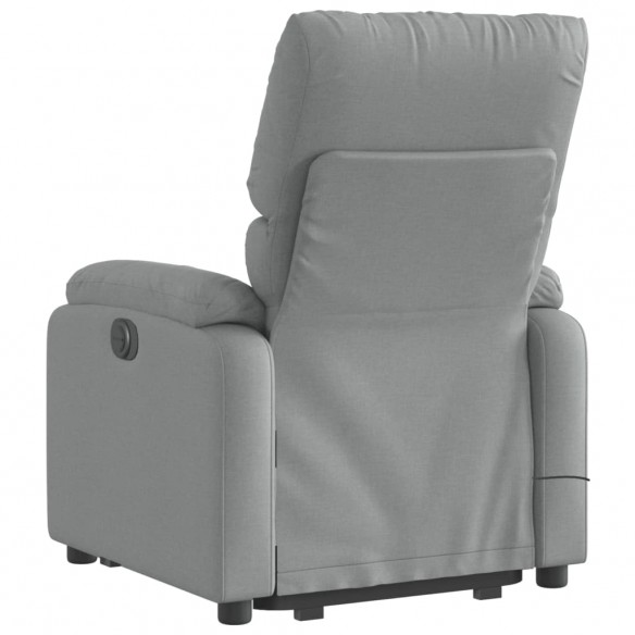 Fauteuil inclinable de massage électrique Gris clair Tissu