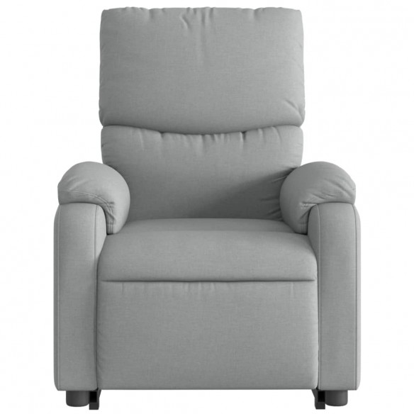 Fauteuil inclinable de massage électrique Gris clair Tissu