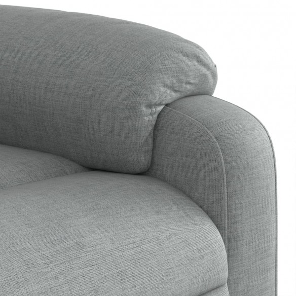 Fauteuil inclinable de massage électrique Gris clair Tissu