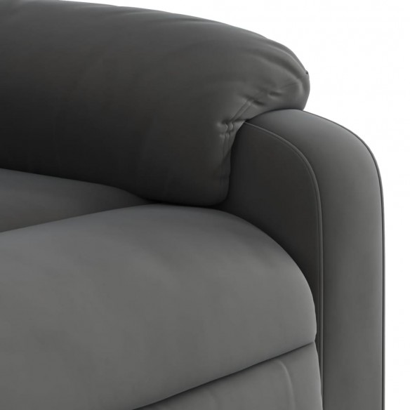 Fauteuil inclinable de massage gris foncé tissu microfibre