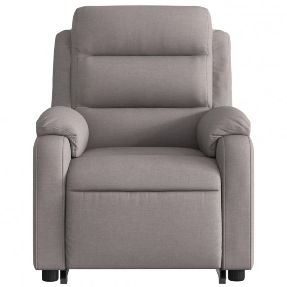 Fauteuil inclinable de massage électrique Taupe Tissu