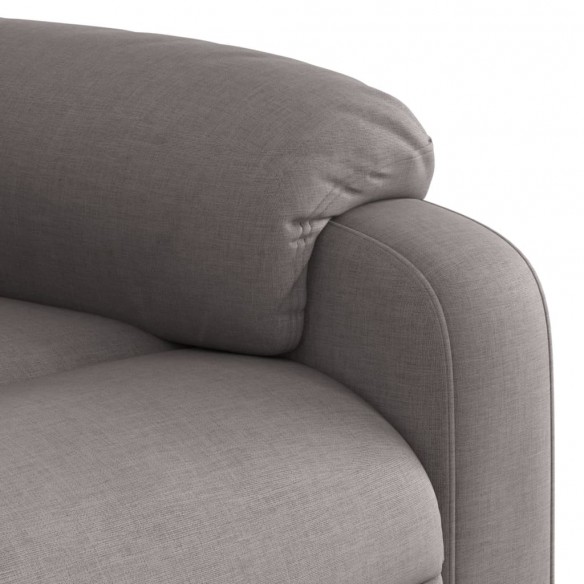 Fauteuil inclinable de massage électrique Taupe Tissu