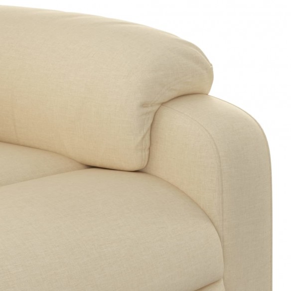 Fauteuil inclinable de massage électrique Crème Tissu